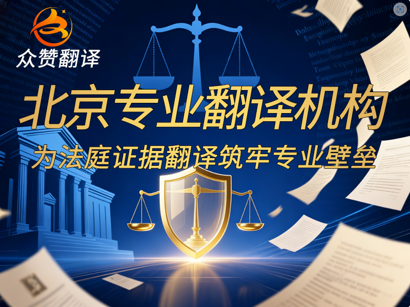 北京专业翻译机构：为法庭证据翻译筑牢专业壁垒！众赞翻译