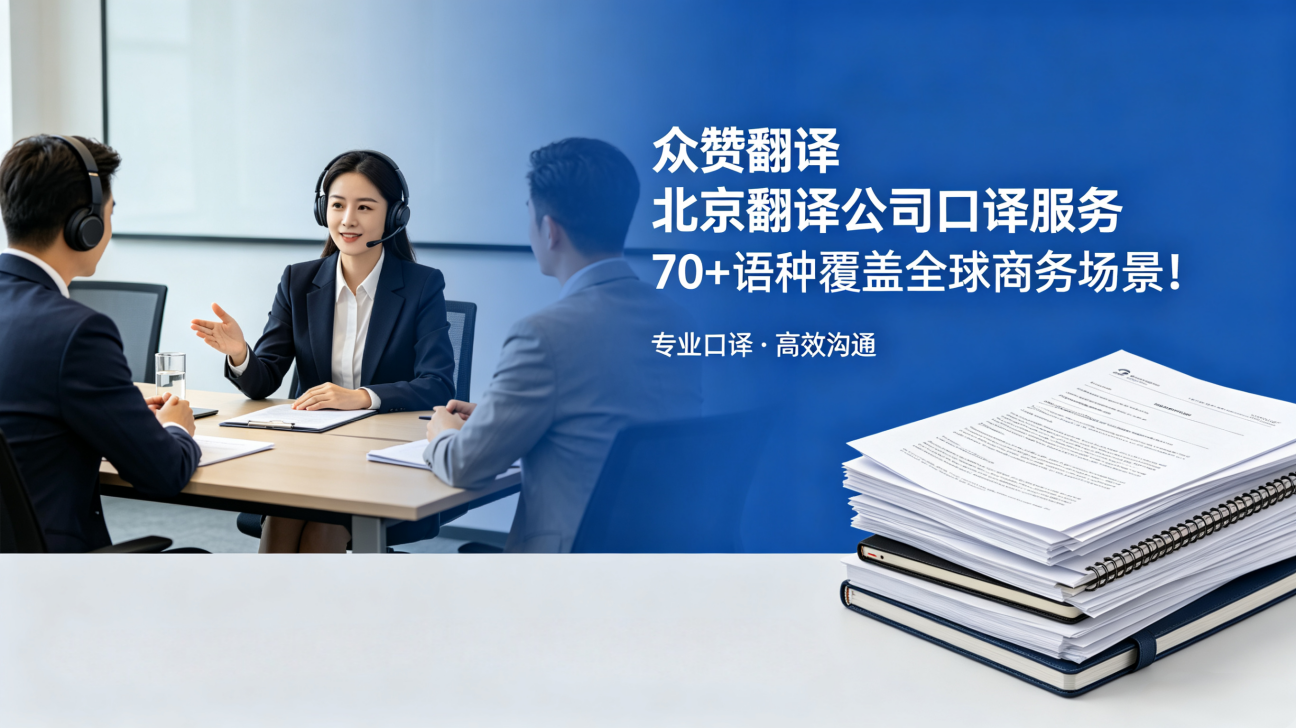 北京翻译公司口译服务70+语种覆盖全球商务场景！众赞翻译