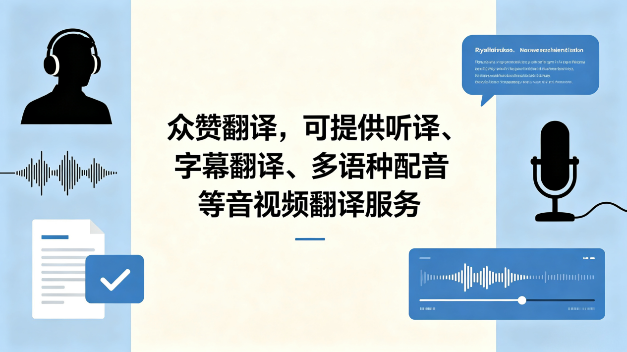 音视频翻译全攻略：听译、字幕翻译、配音服务怎么选！众赞翻译