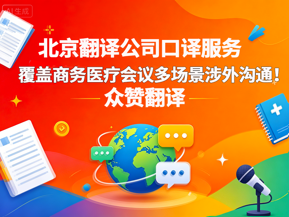 北京正规翻译机构，高品质口译服务适配各类涉外场景！众赞翻译