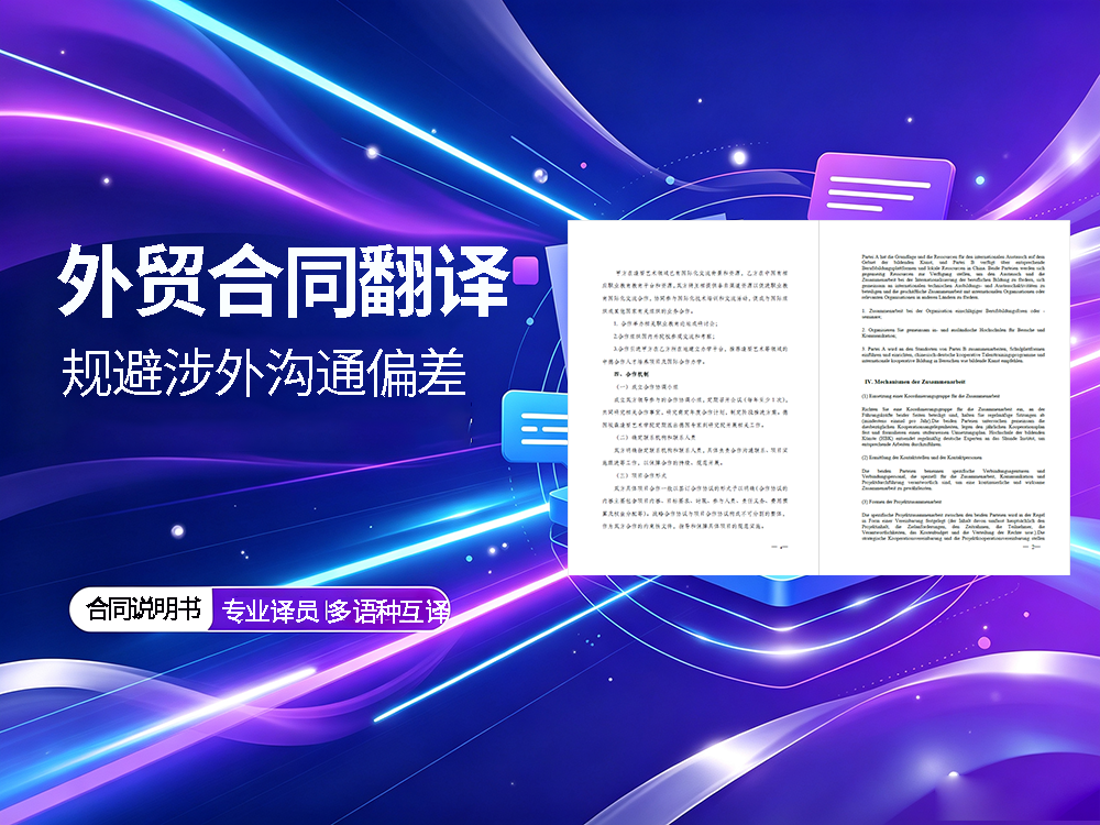 北京本地翻译公司 | 外贸合同说明书翻译规避涉外沟通偏差！众赞翻译
