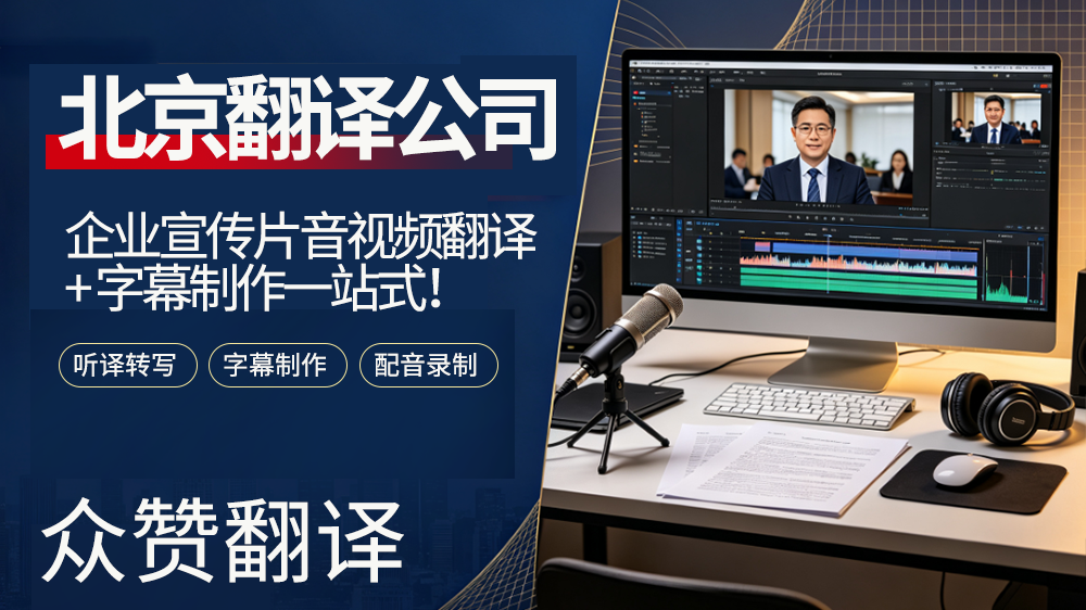 北京翻译公司：企业宣传片音视频翻译 + 字幕制作一站式！众赞翻译