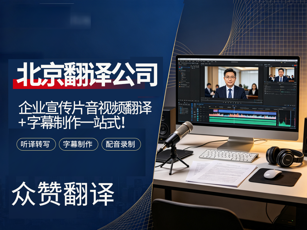 北京翻译公司:企业宣传片音视频翻译 + 字幕制作一站式!众赞翻译 北京翻译公司:企业宣传片音视频翻译 + 字幕制作一站式!众赞翻译