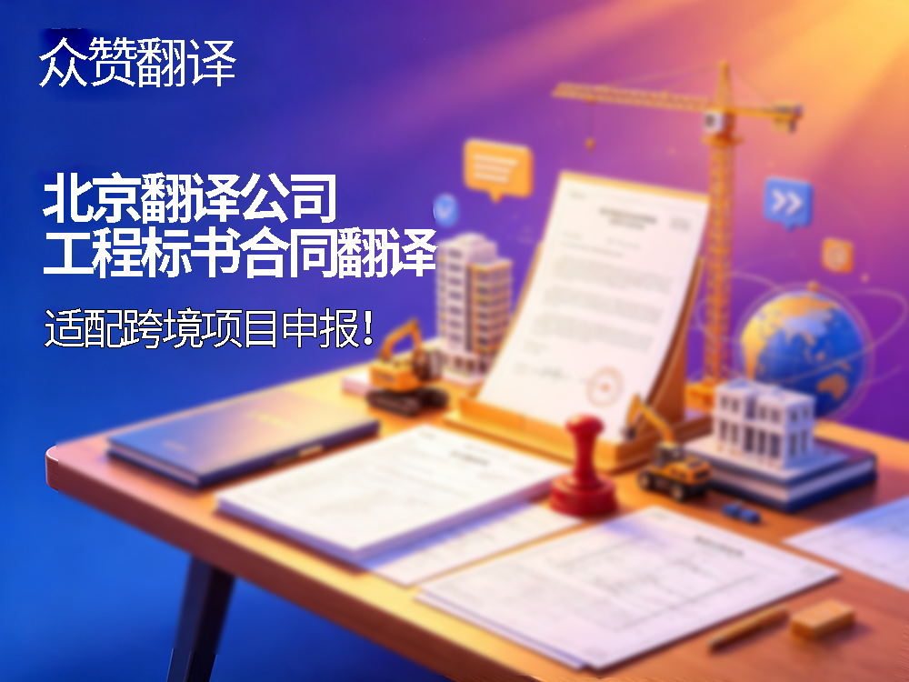 北京翻译公司工程标书合同翻译 ，适配跨境项目申报！众赞翻译