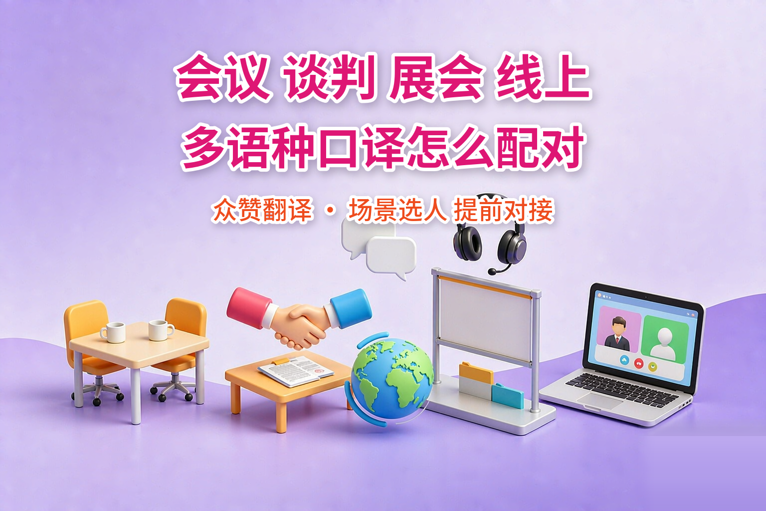 专业翻译机构提供多语种口译服务，提前对接保障顺畅！众赞翻译