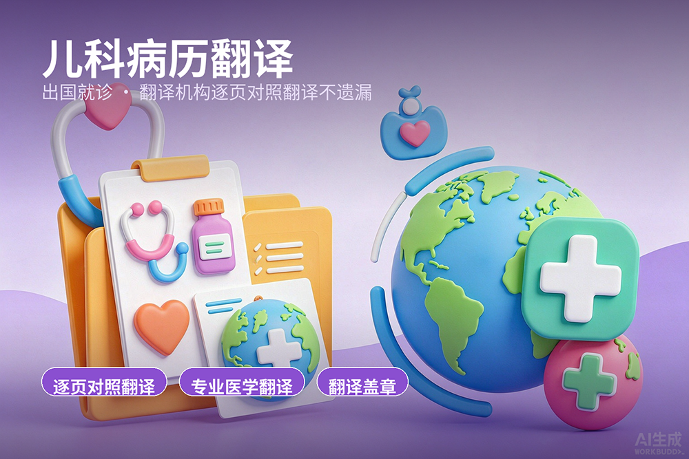 儿科病历翻译出国就诊，翻译机构逐页对照翻译不遗漏!众赞翻译
